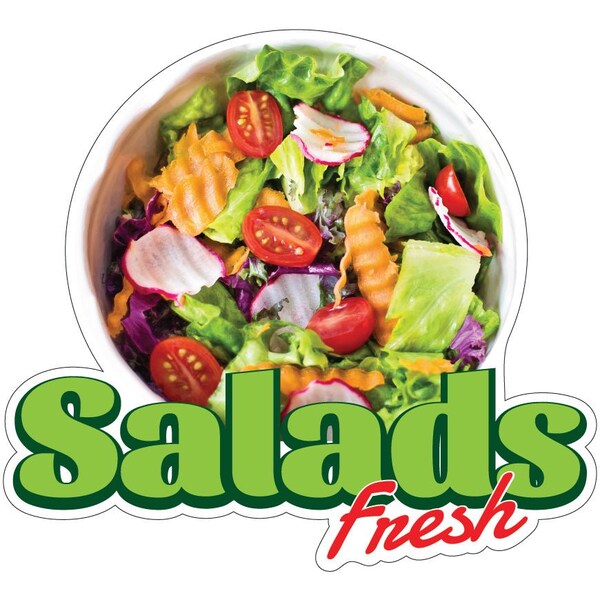 Salads Decal Concession Stand Food Truck Sticker, D-DC-24 Salads19